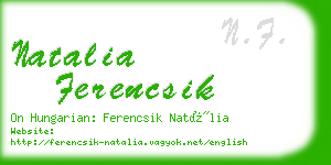 natalia ferencsik business card